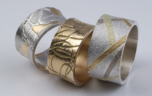 design ringar - silver, guld 18k (rött, vitt, grönt, extrarött)